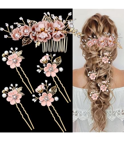 Amazon.com : Floral Hair Comb Set for Women - 10PCS  display picture 2