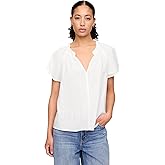Gap Womens Short Sleeve Split Neck Top