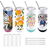 Lilsofee 4 Pack 20 OZ Sublimation Blank Tumblers Bulk Stainless Steels Double Vacuum Bluetooth Speaker Music Insulated Tumbler with Lid and Straw Heat Transfer Cup