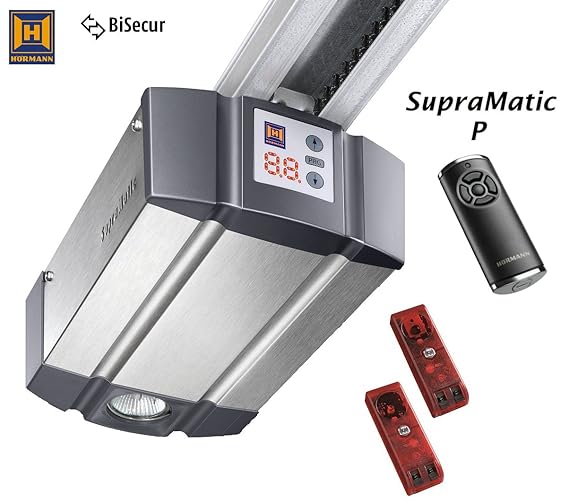 Hörmann Garagentorantrieb SupraMatic P Serie 3 BiSecur Antriebskopf inkl. Lichtschranke EL101 und Handsender HS5BS inkl. Schi