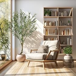VIGGDA 7ft Artificial Olive Tree Fake Tree Interior