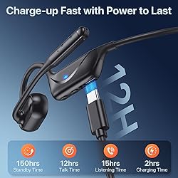 CPTEA Bluetooth Headset with Microphone, Open Ear