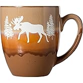 Cape Shore Freeport Etched Stoneware 18oz Mug, Multiple Styles Available (Moose)