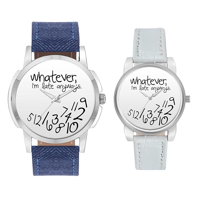 Gifts for Couple, Multicolor Dial Wrist Watch for Men and Women