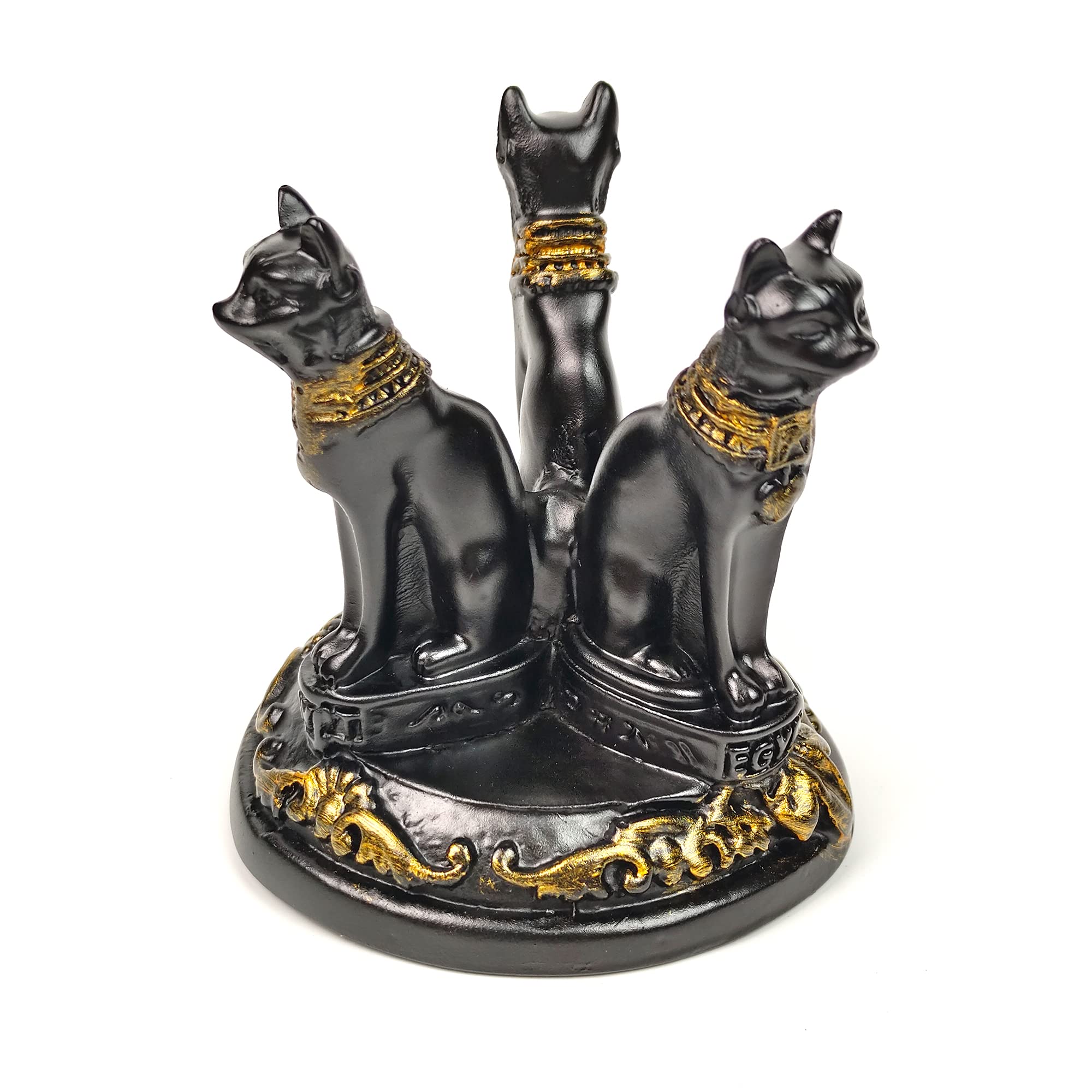 OmyLens Bast Bastet Cat Crystal Ball Stand, Ball Display, Natural Healing, Feng Shui Glass Ball Holder, Base Statue, Decoration, for 40-80mm Ball