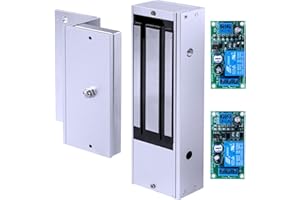 Haupowfo Universal Waterproof Heavy Duty 1200lbs Holding Force Maglocks Electromagnetic Lock with ZL Bracket for Gate Opener and Door Access Control System, 12VDC 24VDC Fail Safe Automatic Gate Lock