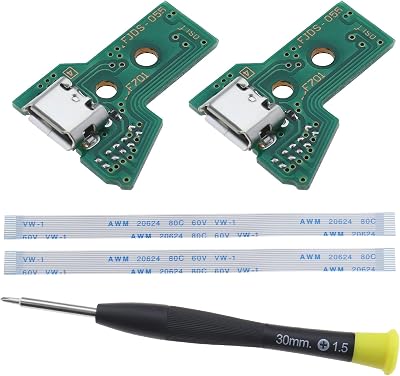 EMSea JDS-055 Interface Board 12-Pin Cable for PS4 Pro Slim Controller - 2 Pack