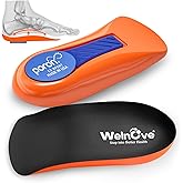 Plantar Fasciitis Heel Support Inserts - Welnove Premium Arch Support Heel Cushion Cups for Heel Pain Heels Spur Achilles Tendonitis - Orthotic Shoe Insert for Women's 6-9, Men's 5-8 (1 Pair)