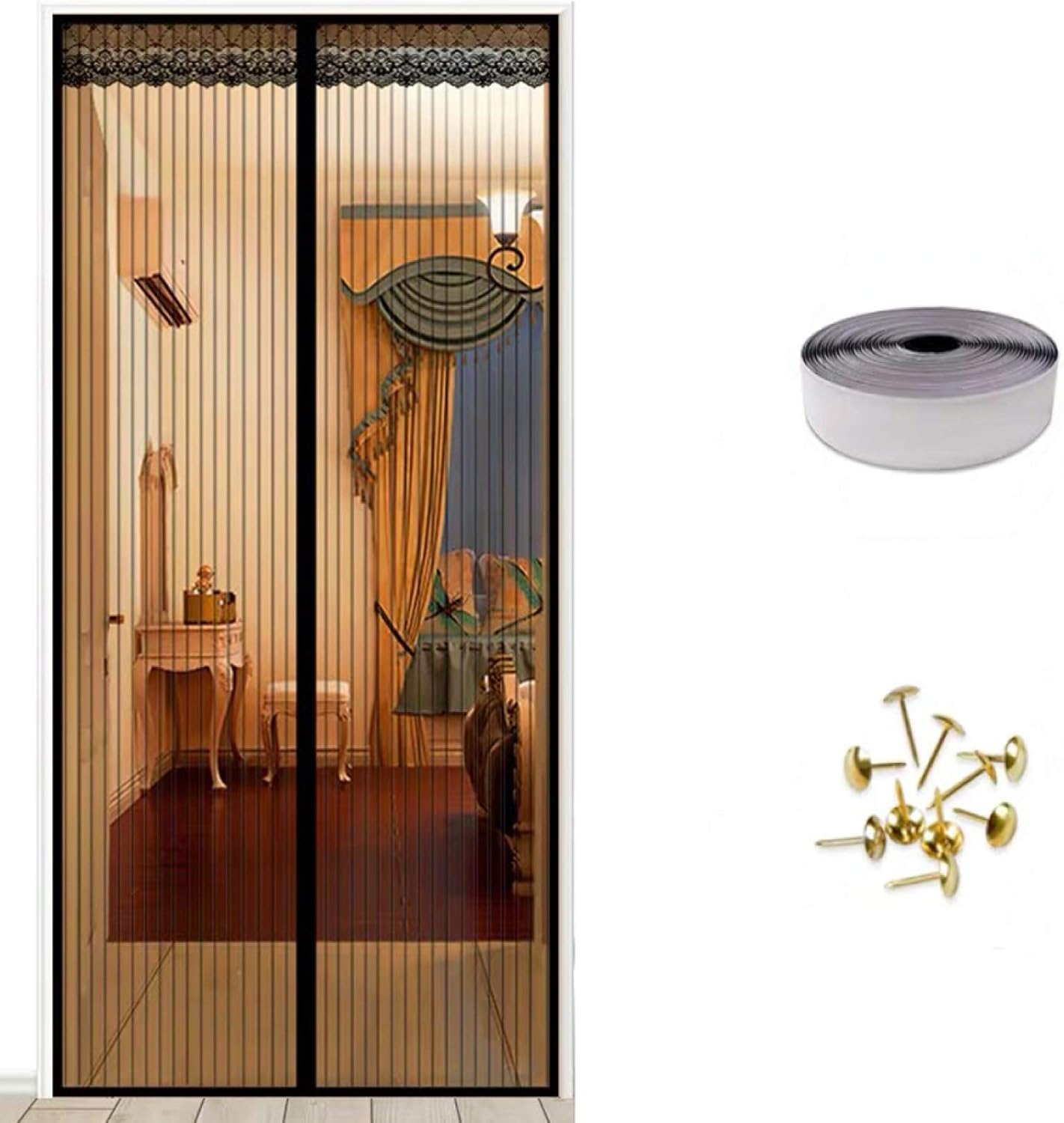 MNB Cortina Mosquitera para Puertas,Mosquitera Magnética para Puertas Cortina De Sala De Estar MNB Cortina Mosquitera para Puertas,Mosquitera Magnética para Puertas Cortina De Sala De Estar