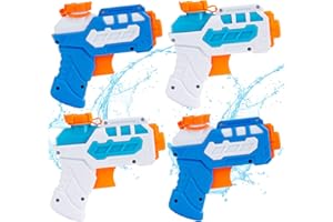 DEKUKAR 4 Pack Water Pistol for Kids, Small Mini Water Squirt Gun for Summer Pool Garden Beach, Birthday Party Favors Fillers for Boys Girls Outdoor, Training Toy for Dog Cat (Blue/Light Blue)