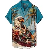 DADDYLOCO Men's Hawaiian Shirt Button Down Funny Printed Casual Short Sleeve Summer Beach Party BBQ Shirts