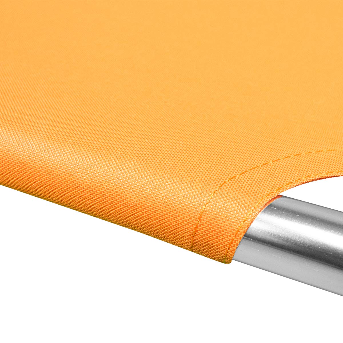 LINE2design Medical Emergency Flat Folding Portable Stretcher with Two Steel Bars - EMT Backboard Ambulance Stretcher Lightweight Heavy Duty Travel Size Patient Transport - Orange