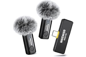 NEEWER Wireless Lavalier Microphone for iPhone Android Tablet PC Laptop 131ft/40m Range Noise Cancellation Omnidirectional Mi