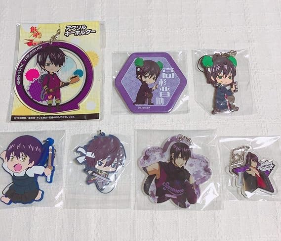 Amazon Co Jp 銀魂 J World 華祭り キーホルダー つままれストラップ カプセルラバーマスコット 黒子のタスケ 缶バッジ ストラップ 高杉晋助 高杉 ホビー 通販