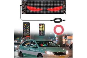 Ligrel 14.7"x3.6" LED Eyes for Car Windshield - Devil Eyes Light Strips with Dynamic Patterns, APP/Remote Control, IP68 Waterproof, USB-Powered for Cars/Trucks/RVs/Motorcycles (1PCS)