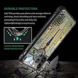 CARLOCA Compatible with iPhone 15 Pro Case,Art Deco