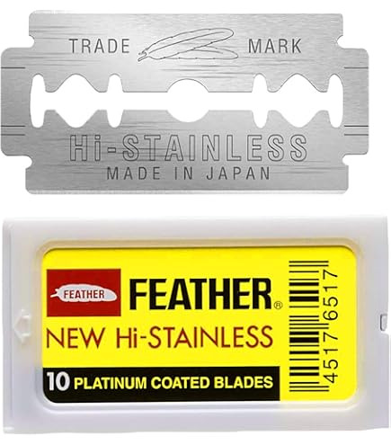 Amazon.com: Feather 10 Razor Blades New Hi-Stainless Double Edge