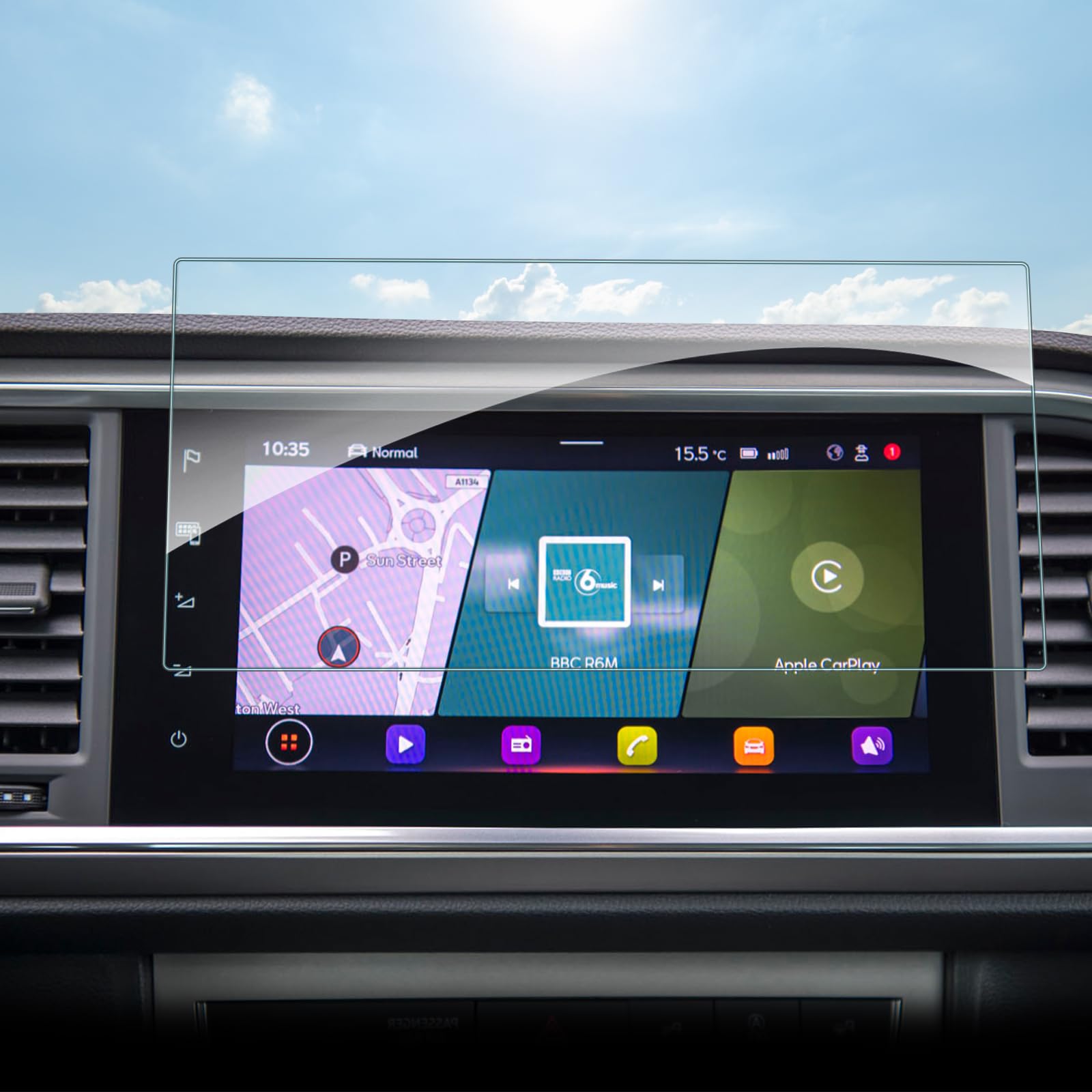 SHAOHAO Compatible with Seat Ateca/Seat Ibiza/Seat Arona 2021-2024 Car Navigation Screen Protector 9.2 Inch GPS Transparent Screen Protector Scratch-Resistant 9H Glass Screen Protector Seat Ateca