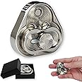 Tapazapa Fidget Slider Metal Triangle Rotary Hand Push Slider Fidget Slider Spinner EDC Toys for Adults (Silver)…