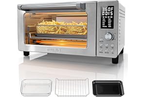 Nuwave Bravo Pro Convection Air Fryer Toaster Oven Combo, 2025 New and Improved, 10-in-1, 50°-450°F ...