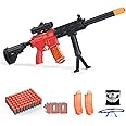 Toy Gun with Soft Bullets, Manual Foam Blasters Guns with 100 Bullets, Sniper Rifle with Scope, Toy Gun, Red