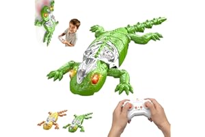 Wall Climbing Gecko,RC Wall Crawler Gecko,W-All Climbing RC Chameleon Toy for Kids, Rechargeable Remote Control Lizard Toy wi