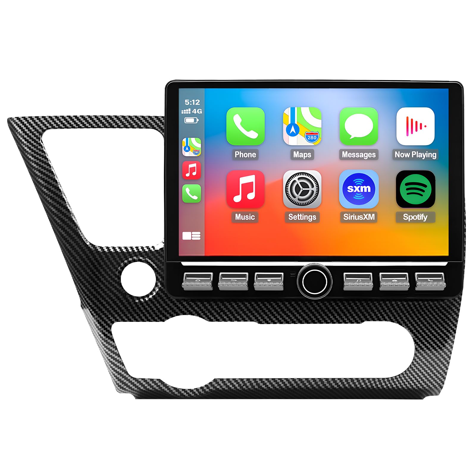 Photo 1 of QLED Radio for Honda Civic Upgrade for 2013 2014 2015 Models,Carbon Fiber Style,Touch Screen Stereo Replacement,Wireless carplay Android auto,4G Network,Free Camera