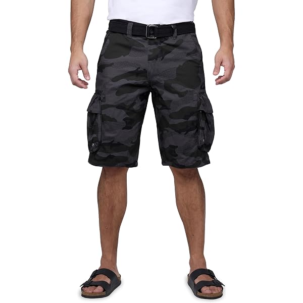 Unionbay Men's Survivor Belted Cargo Short, Black, 30 | Amazon.com
