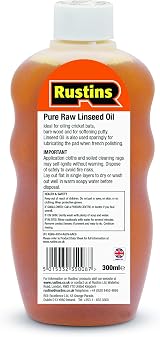 Rustins Raw Linseed Oil 300ml – Wood Nourishing Treatment Lubricant view 2