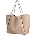 HOXIS Oversize Pu Leather Tote Women Weekender Bag Shopper Handbag Travel Purse