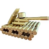 ZhurongGod Bullet Shell Style Tank Model &ndash; Handmade Metal Military Tank Sculpture for Desk &amp; Home Decoration, Rustic Veteran Gift for Dad, Man Cave, or Gun Room Display(95 Tank)