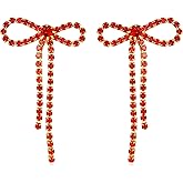 Dr's gift Heart Earrings Pearl Heart Earrings Gold Red Heart Dangle Drop Valentine Earrings Women Jewelry Gifts for Her