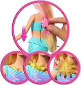 Barbie Flower Magic Mermaid Doll Fantasy Bath Water Bloom Feature view 3