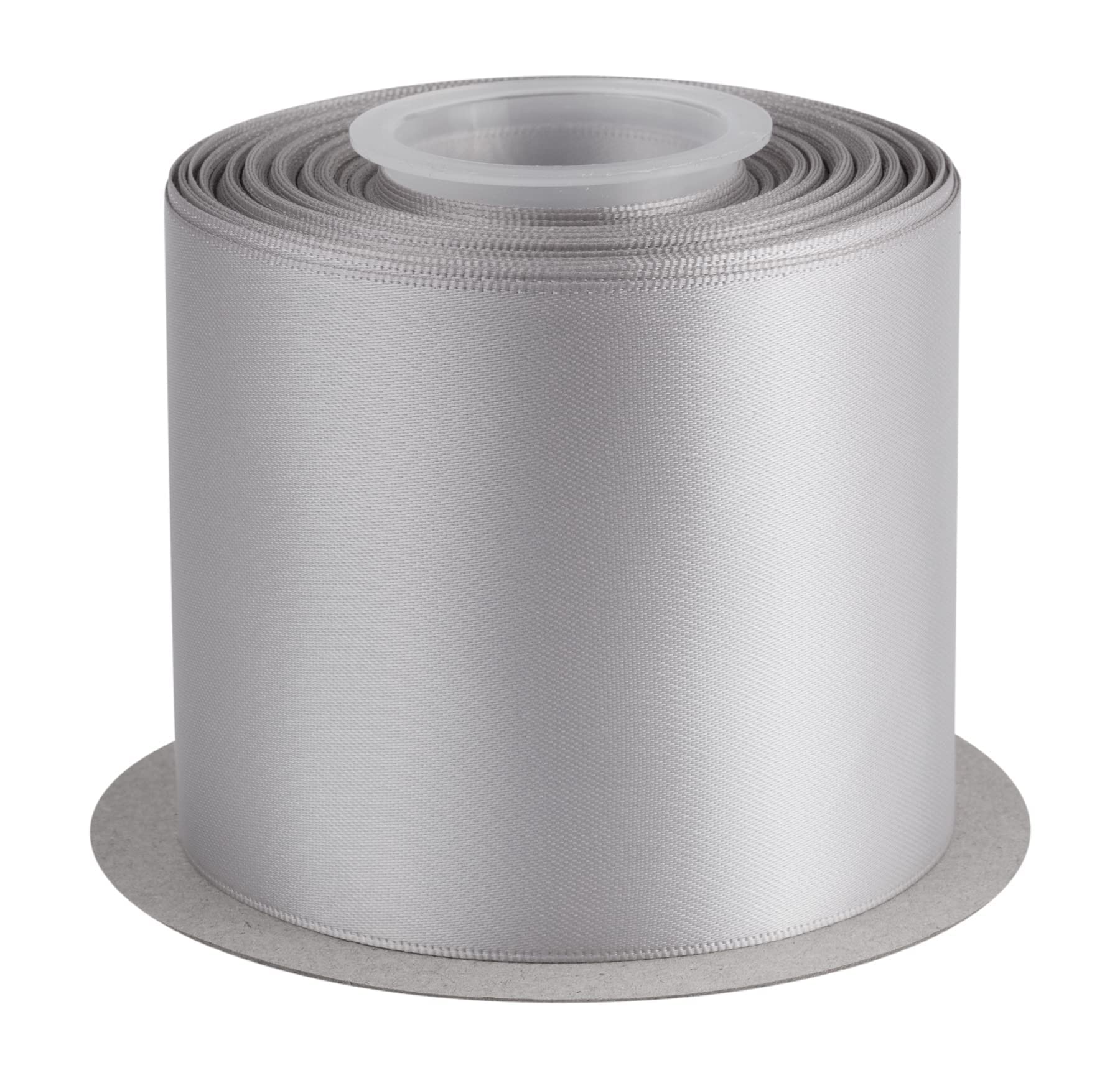 AVANAVA 75mm Wide Ribbon Double Face Satin Ribbon - 22 Meters (012-Silver)