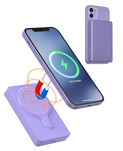 myCharge Portable Charger iPhone 14, 13, 12 Mag Safe Cases MagLock  9000mAh Wireless Magnetic Power Bank Compatible with MagSafe Battery  Pack,