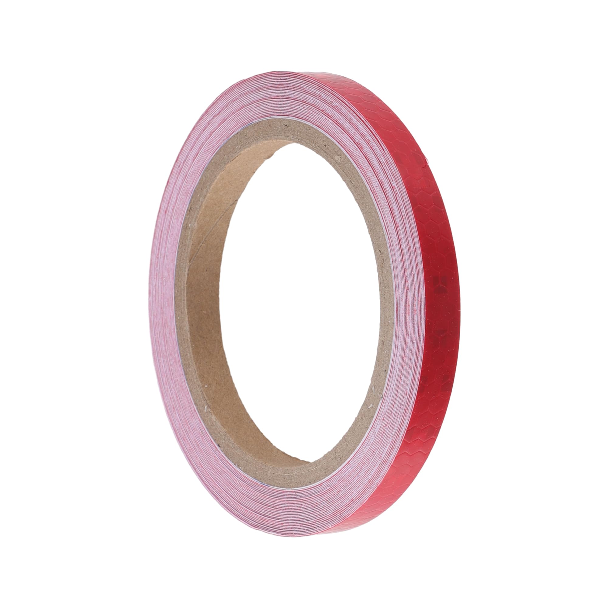 Motoforti Universal Reflective Tape, 1cmx8m, Weather Resistant, PVC, Red