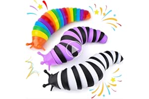 IFiwin 3PC Fidget Slug, Sensory Slug Fidget Toys for Autistic Kids Adults, Autism Sensory Toys, Stress Toys, Toddler Toys, Birthday Gifts Girls Boys Aged 3+, Stress Relief Fidget Toy