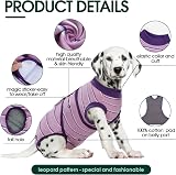 Kuoser Recovery Suit for Dogs Post-Operative Purple Breathable 6 Sizes view 3