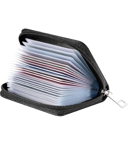 BOBOAR Business Credit Card Holder Organizer Wallet Binder Case Book for Men Women with 22 Card Slots : Clothing, Shoes & Jewelry