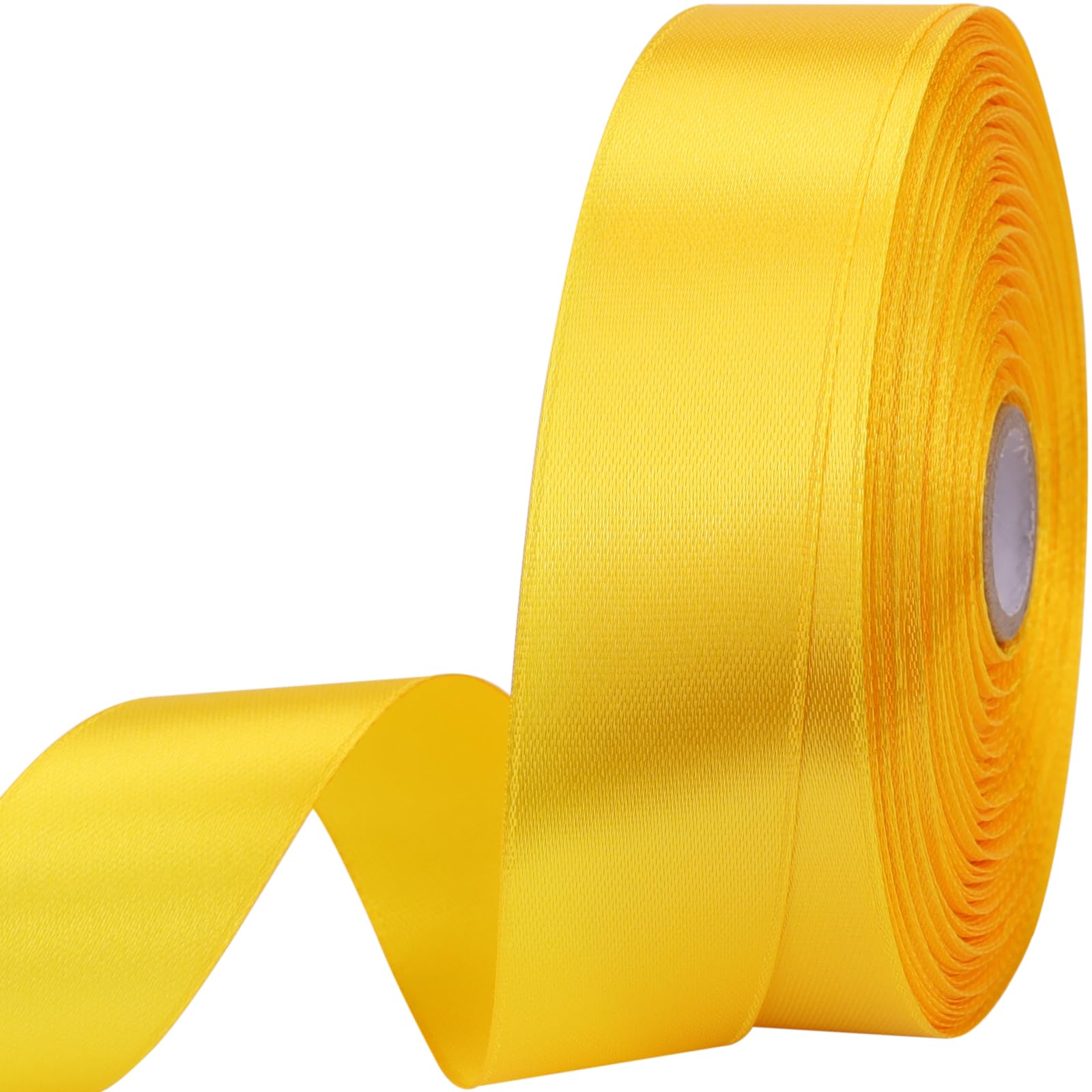 Photo 1 of 1 inches 50 Yard Yellow Satin Ribbon for Gift Wrapping, Wedding, Crafts, Christmas,Easter, Floral, Hair, Invitation Decorations and More