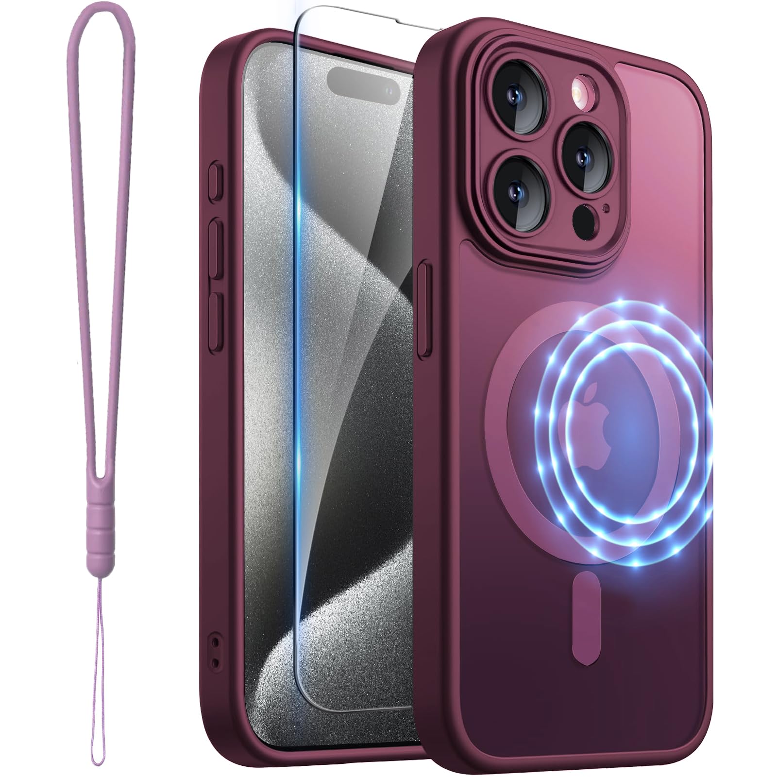 ROYBENS for iPhone 15 Pro-Max Matte Clear Case