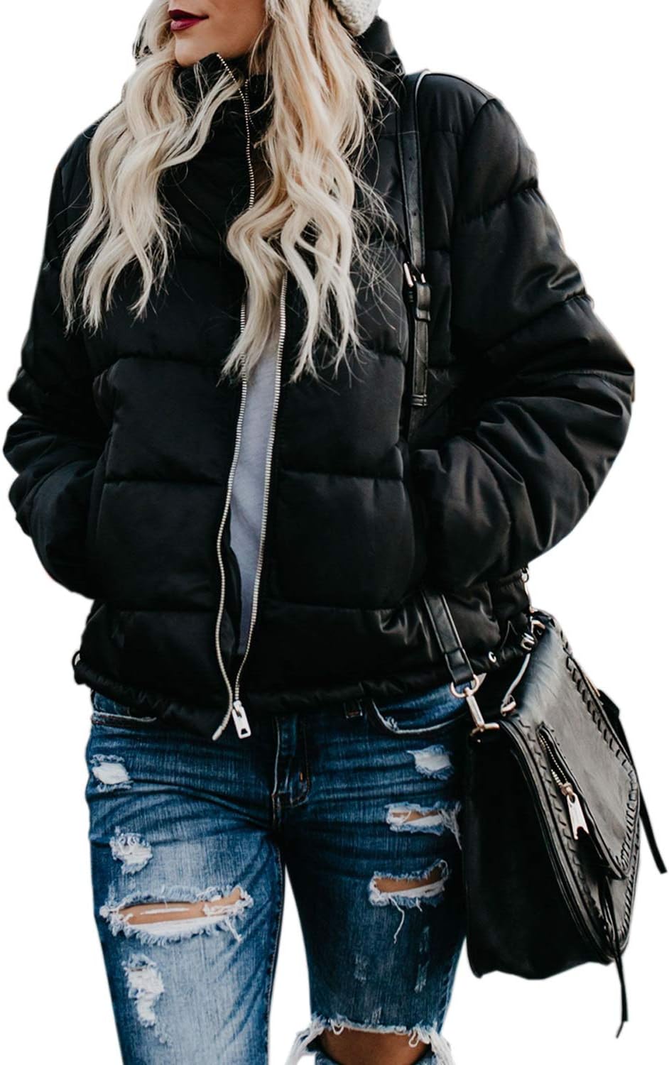 Asyoly Puffer Jacket Women Down Jackets for Women Packable Short Outwear Women's Lightweight Coat