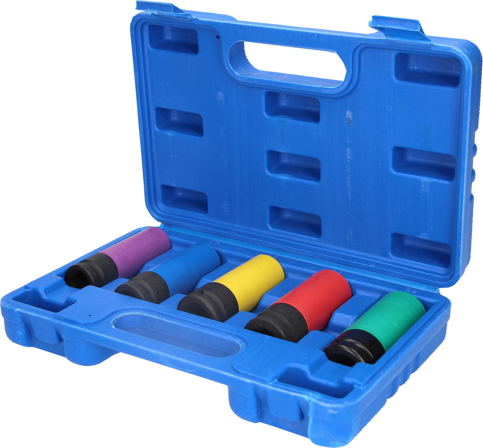 BRILLIANT TOOLS BT691010 Aluminium Rim Power Socket Set 5 Pieces 15/17/19/21/22 mm [Powered by KS Tools] — image 1