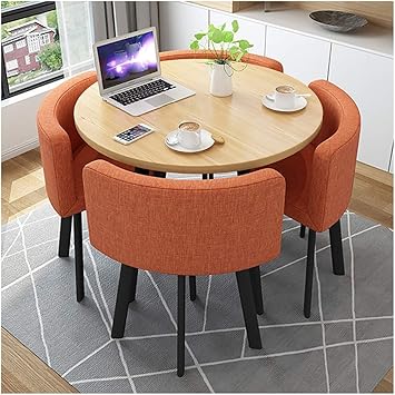 Amazon De Round Cafe Tisch Und Stuhl Kombination Set Moderne Kuchenmobel Wohnzimmer Freizeit Anzeige