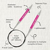 KnitPro Zing Fixed Circular Needles 40" 100cm Size 10.00mm view 3