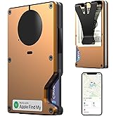 Minimalist Wallet with Built in Airtag Chip, RFID Blocking Credit Card Holder, Slim Wallet For Men, Compatible with Apple Find My iOS Only, Detachable Money Clip
