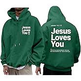 PNORATM Christian Hoodies for Men Religious Faith Jesus Hoodie God Bible Verse Cross Sweatshirts Trendy Graphic Pullover