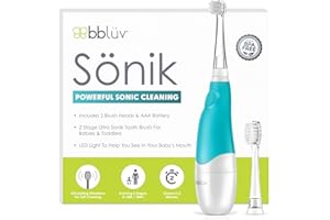 bblüv Sönik - Ultrasonic Baby Toothbrush for Infants and Toddlers - Kids Electric Toothbrush with Smart Timer and LED Light -