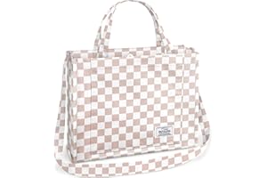 BINSUNS Corduroy Tote Bag for Women Small Satchel Bag Mini Tote Bag Aesthetic Crossbody Handbag - School Work Travel Shopping