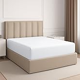 ARlinen 1 PC King Fitted Sheet Only, 100% Egytipan Cotton Bottom Sheets, Ultra-Soft, Deep Pocket Fits Up to 12-Inch Mattress, White